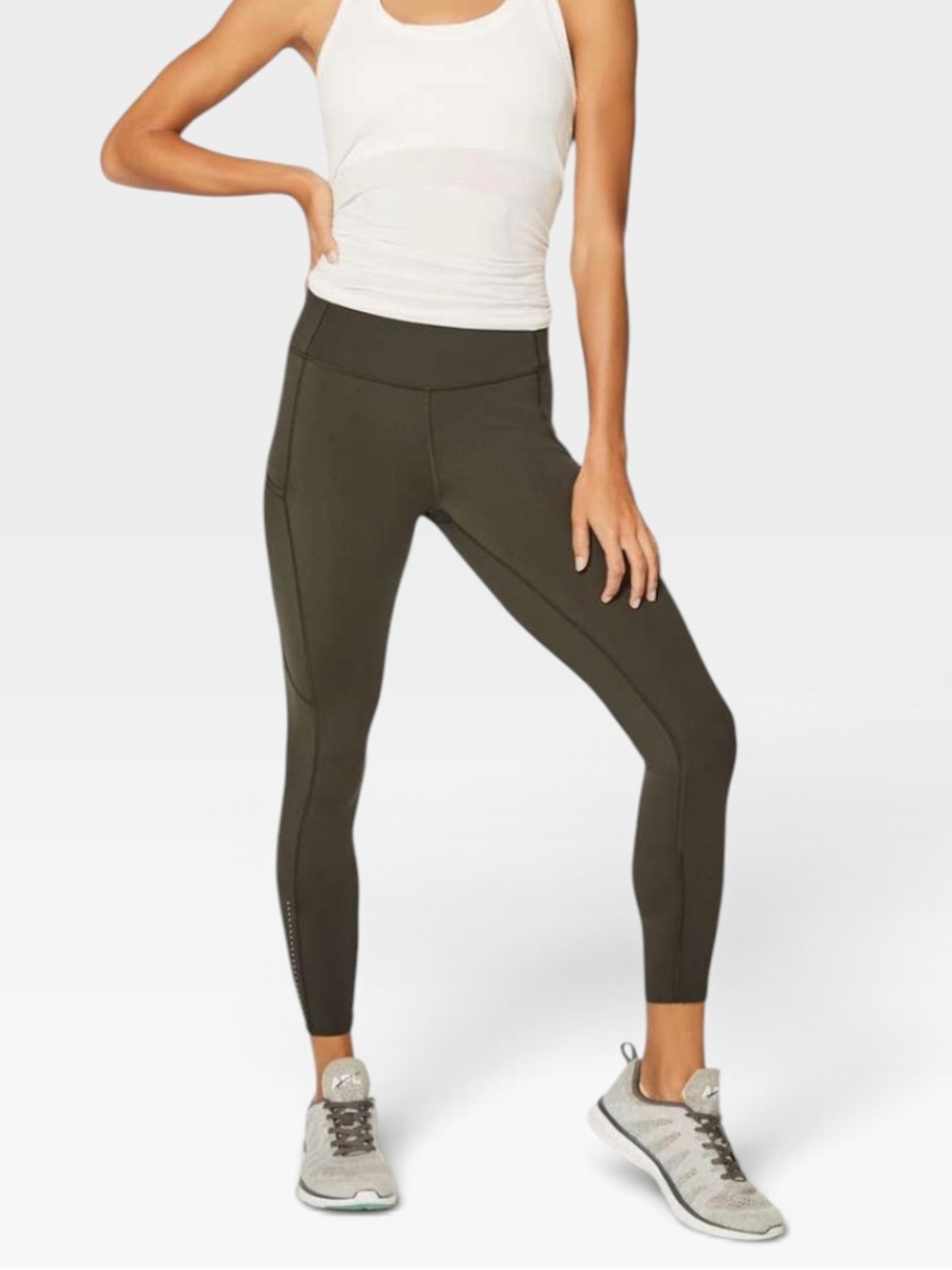 Lululemon Fast & Free Tight II 25” Dark Olive DKOV Size 12 NWT - Picture 3 of 15